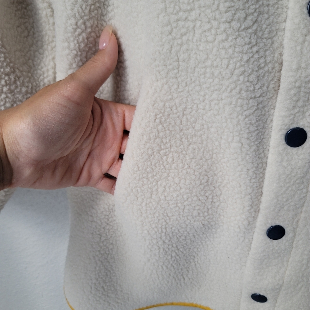 NWT The Sunday Collective 2-In-1 Fleece Jacket, Size 8Y, Color Almond Milk - Picture 8 of 13